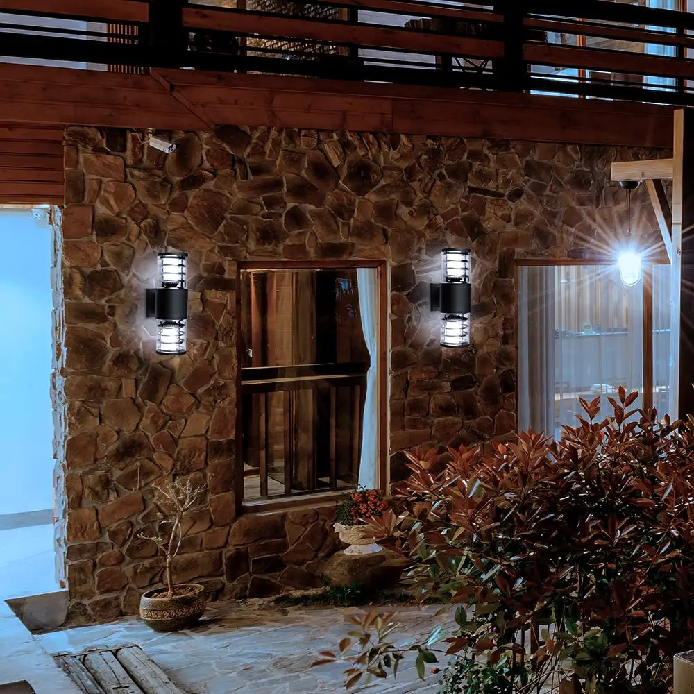 E27 настенная розетка лампы 24 Вт Водонепроницаемый Алюминий Стекло абажур