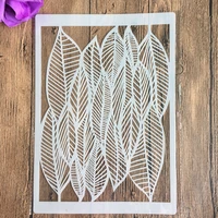 a4 29 21cm hollow leaves diy stencils wall painting scrapbook coloring embossing album decorative paper card template arts