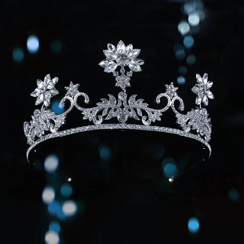 

Beauty Floral Bridal Tiaras Vintage Baroque Wedding Crowns Bridesmaid Diadem Wedding Headdress Accessories HQ0806