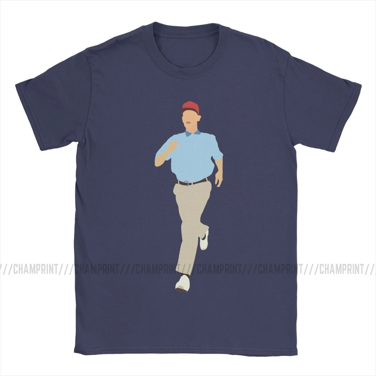 Форрест Гамп футболки Для мужчин Run Tom мотки фильм Bubba Gump Running Hipster хлопковые с