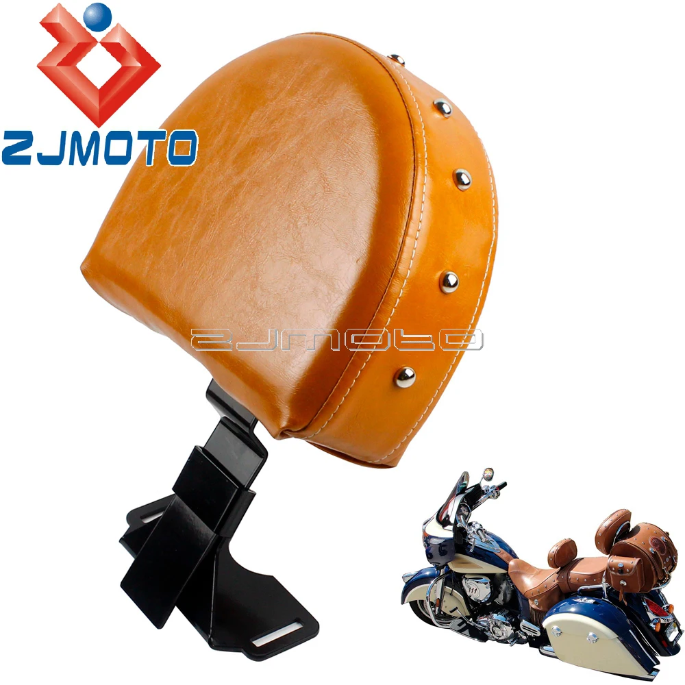 

Для 2014-up Indian Chief /Chieftain Quick Release Driver спинка коричневая Регулируемая Sissy Bar задняя подушка