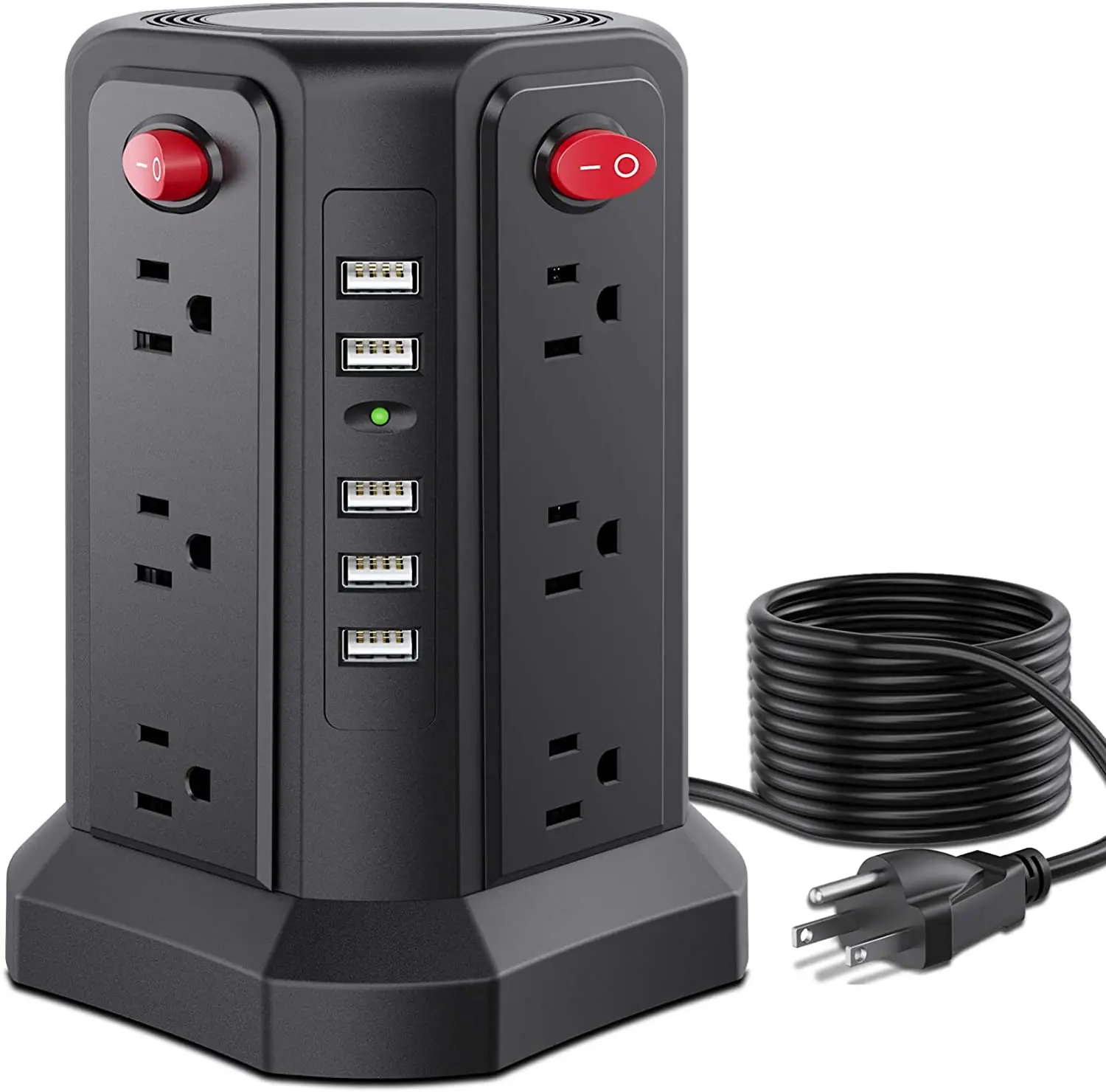 

Удлинитель с USB-портом, 16, 4 фута, 12 розеток