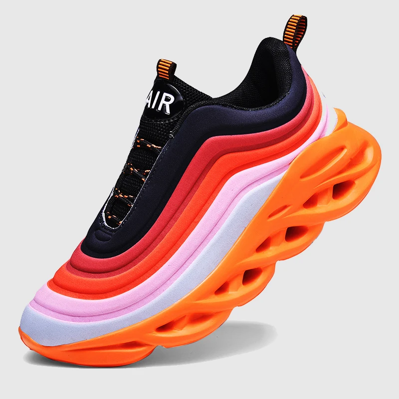 Кроссовки мужские легкие дышащие на платформе для бега летняя уличная модная