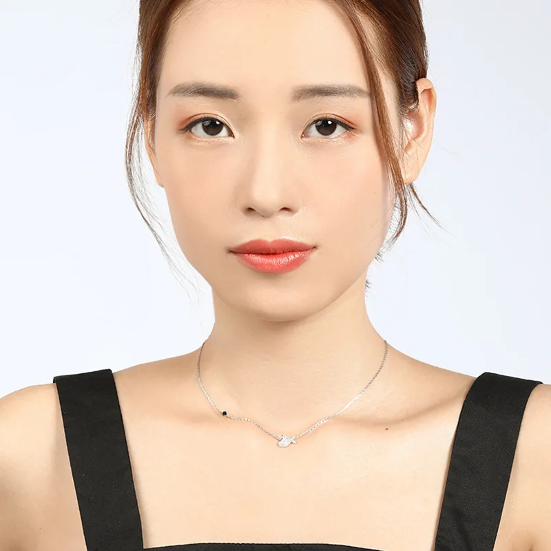 Женское ожерелье с подвеской NPKDS из серебра 925 пробы фианитами | Украшения и