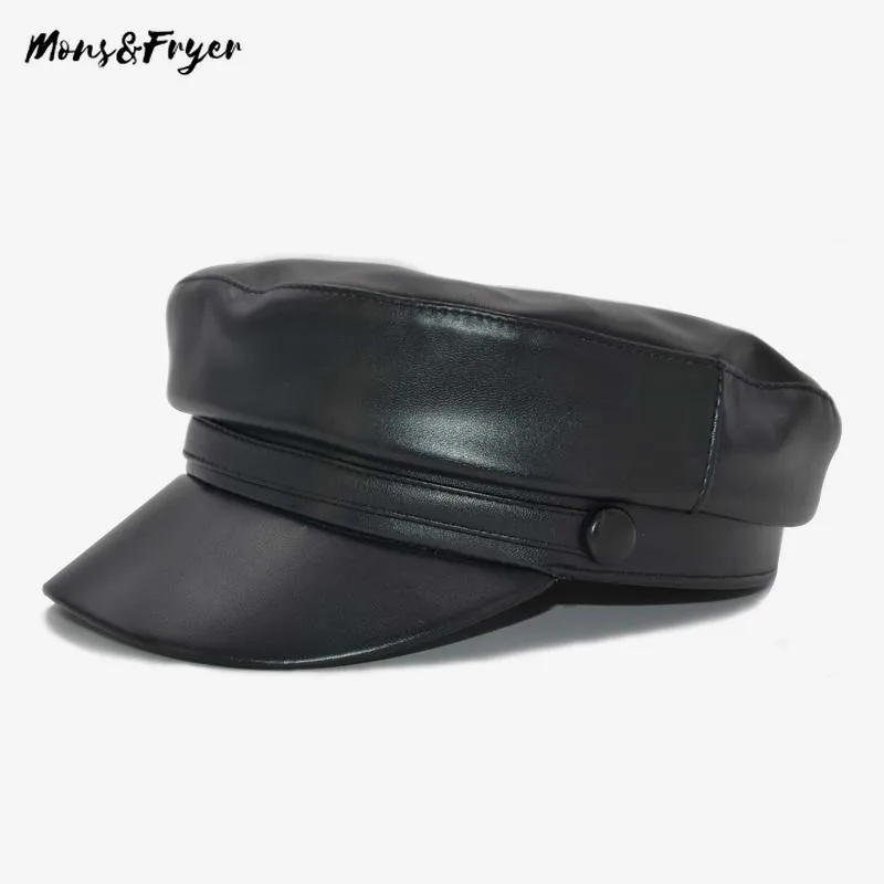 Женская шапка из искусственной кожи в стиле милитари модная Gorras Snapback женская