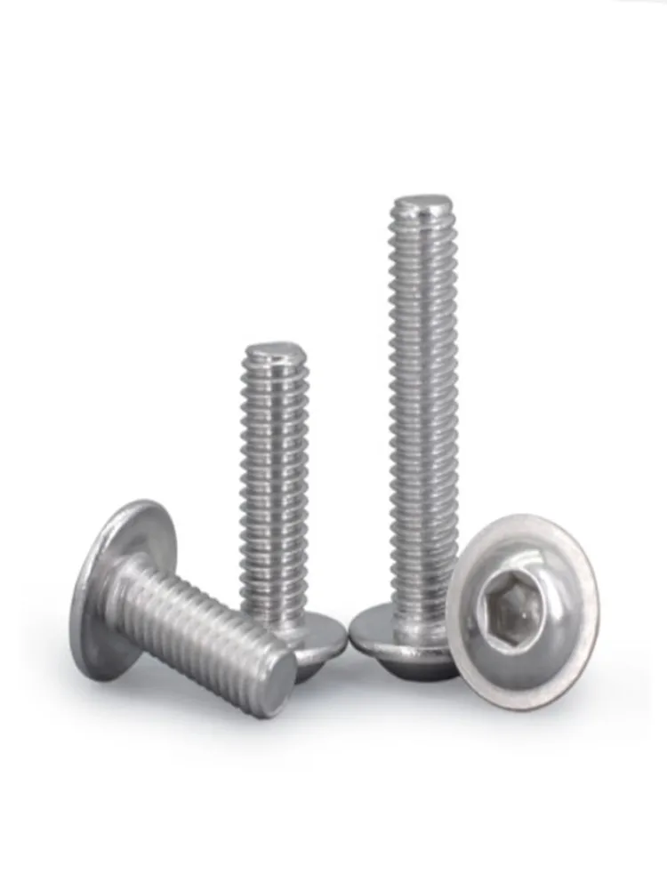 5-50pcs m2 m2.5 M3 M4 M5 M6 m8 m10 304 Stainless Steel Hex Hexagon Socket Round Button Flange Head With Washer Collar Screw Bolt |