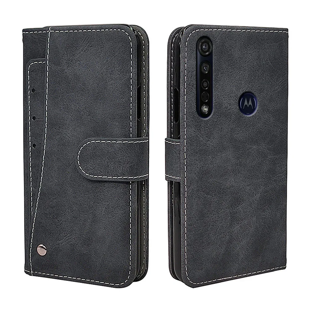 Роскошный Винтажный чехол для Motorola Moto G9 G8 G7 G6 Play Plus Power Lite кожаный деловой