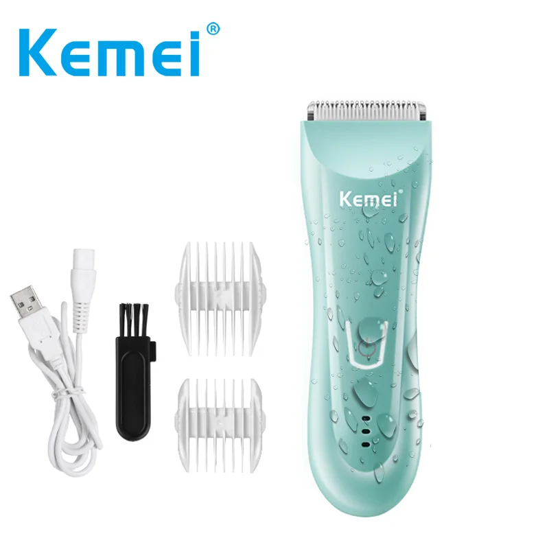 

Kemei Waterproof USB Rechargeable Hair Clipper Ceramic Cutter Head Low Noise Baby Child Hair Trimmer