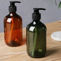 300500ml shampoo shower gel refillable bottle brown flip bottle large capacity pure dew no spill durable storage contianer