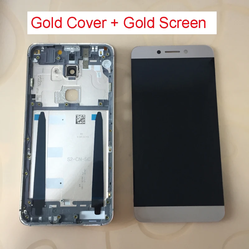 Gold And Back Cover Для LeTV LeEco X520 X527 X528 X529 X620 X621 X625 Le 2 Le2 Pro Сенсорный экран сенсор+ ЖК-дисплей монитор в сборе+ задняя крышка - Цвет: Gold And Back Cover