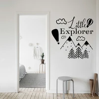 little explorer wall decal woodland nursery kids bedroom baby room home decor adventure mountain art vinyl wall sticker