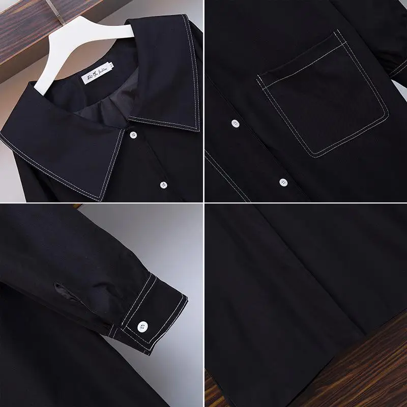 L-4XL женская верхняя одежда больших размеров пальто осенняя длинная