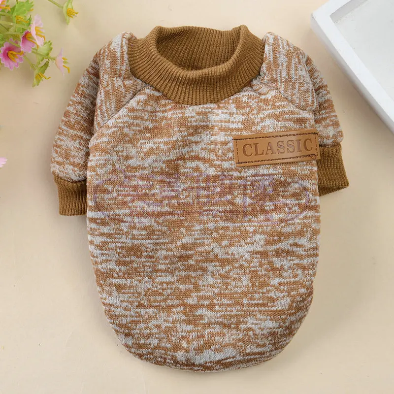 Новая одежда для домашних животных собак свитер два фута плюшевый осенний и