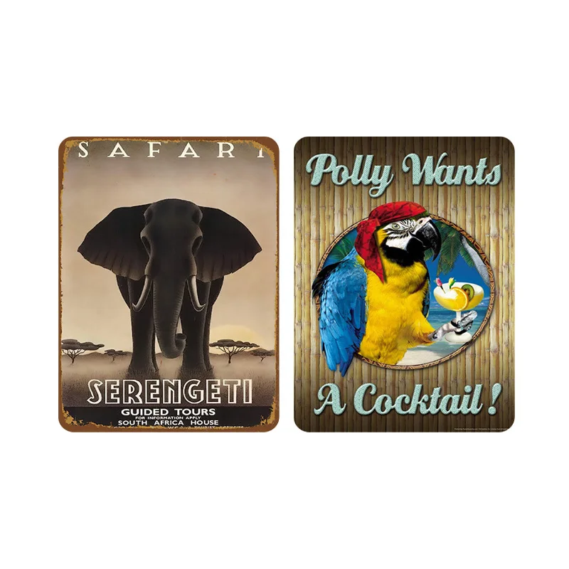 Оловянные знаки в виде яйца курицы винтажная искусственная табличка петух слон