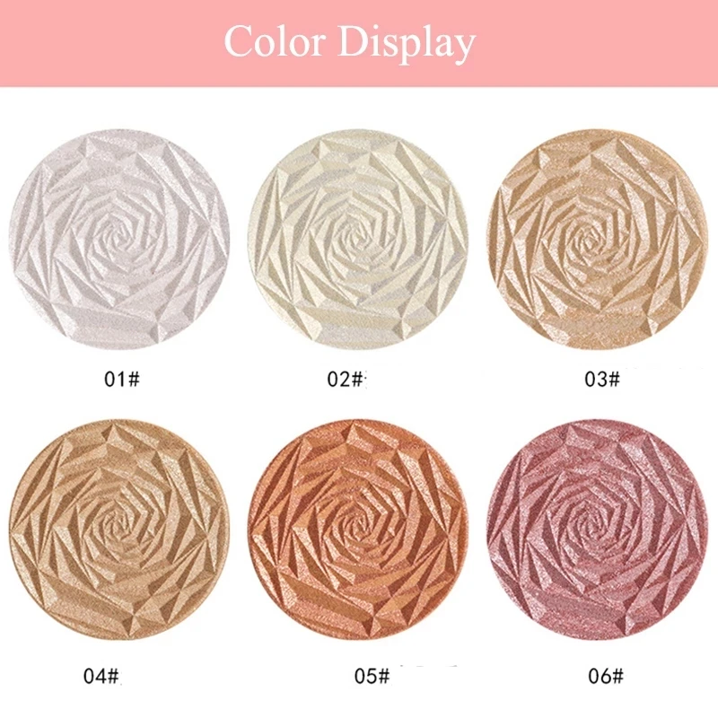 

Hudamoji 6 Colors Highlighter Powder Glitter Palette Makeup Glow Face Contour Shimmer Illuminator Highlight Brighten Cosmetics