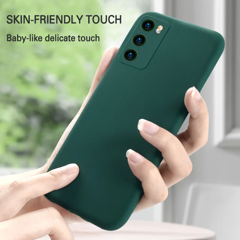 Чехол карамельного цвета для телефона Huawei P30 Lite P40 Pro жидкий силикон однотонный
