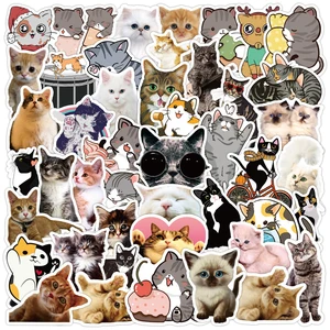 103050pcs cute animal cat stickers laptop guitar luggage fridge skateboard waterproof cartoon graffiti sticker decal kid toys free global shipping