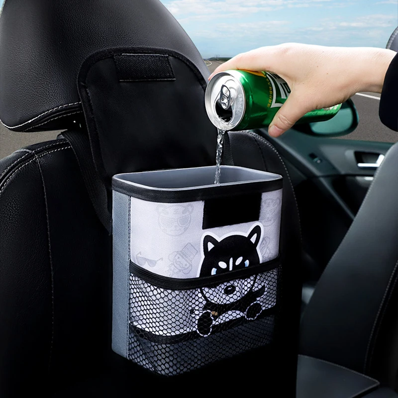 

Creative folding storage box for cars Waterproof back storage Car trash can trash can