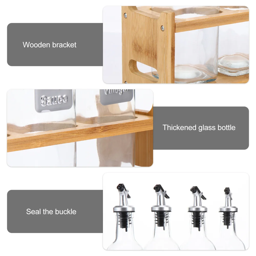 

5pcs Household Oil Storage Bottle Leak-Proof Oil Bottle Spices Storage Shelf