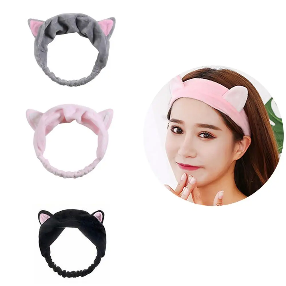 Милая Гибкая эластичная Женская повязка для волос на голову мытья лица и макияжа