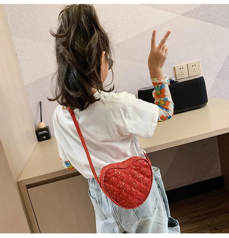 2019 милая сумка через плечо в форме сердца корейская для маленьких девочек