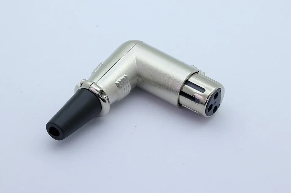 10 шт./лот 3 Pin XLR прямоугольный разъем штепсельная вилка XLR микрофон микрофонный кабель пайка 90 градусов разъем провода