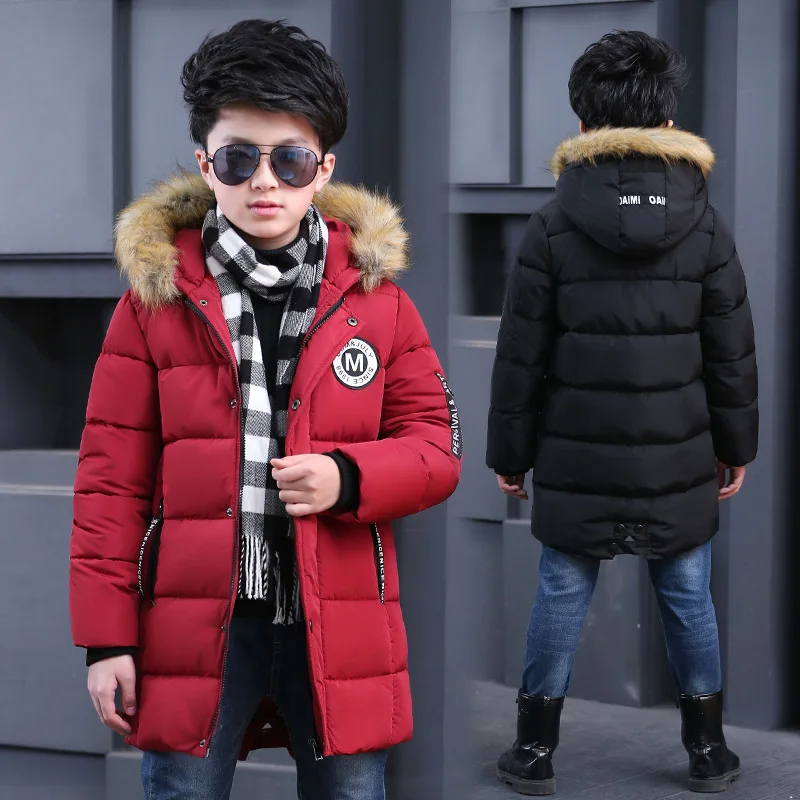 Детская одежда с хлопковой подкладкой для мальчиков зимние куртки и пальто