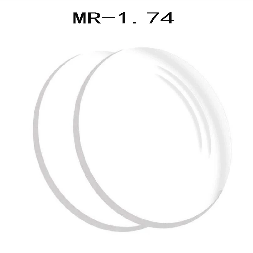1 74 ( 3 00 ~ 12 00) MR 1.74 смолы Асферические стекла линзы покрытие пленки