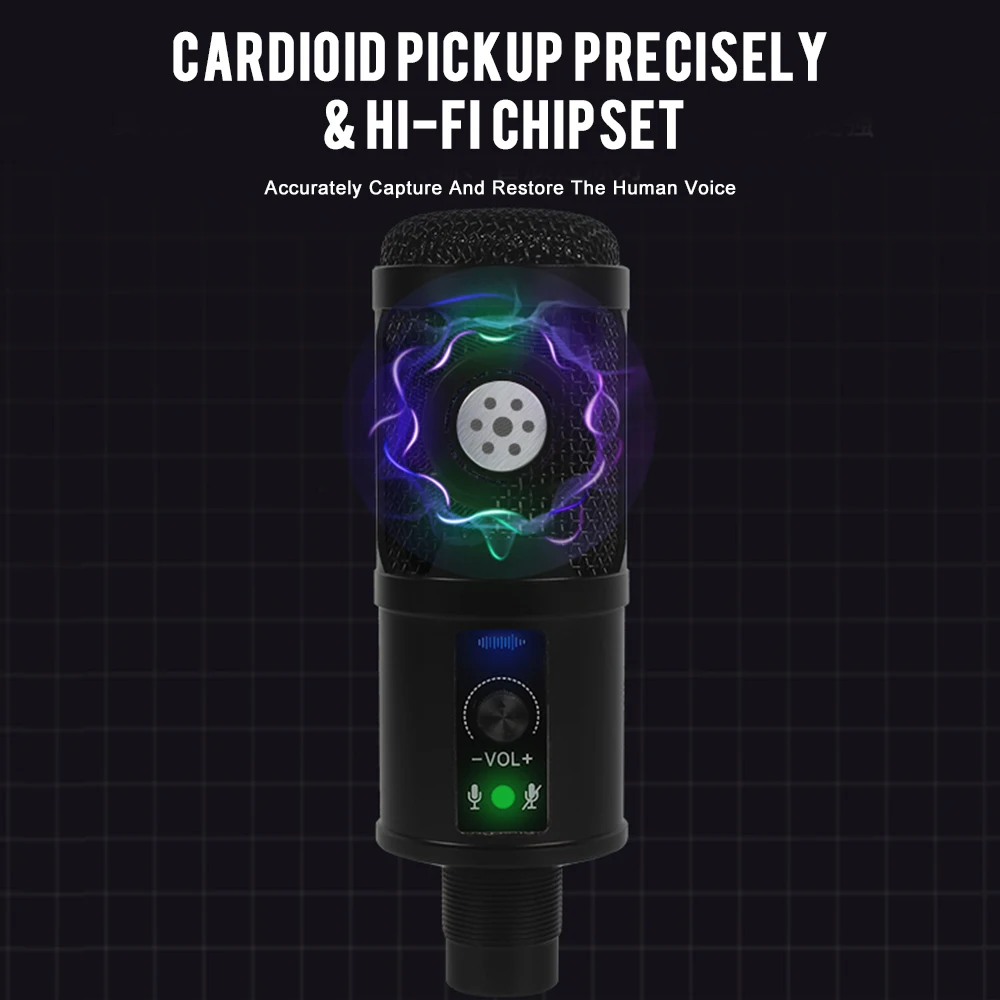 Конденсаторный usb микрофон BOMGE для студийной записи ноутбука ПК windows mac youtube tiktok