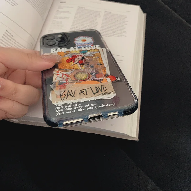 

Transparent personalized silicone phone case for iPhone11 12Pro Max mini X XR XS XSMax 8 7PluS anti-drop protective back cover