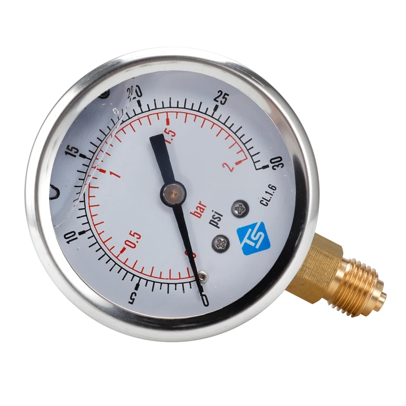 TS низкая Давление датчик 0-2Bar 0-30Psi 1/4 дюйма 68 мм Циферблат гидравлическая буровая