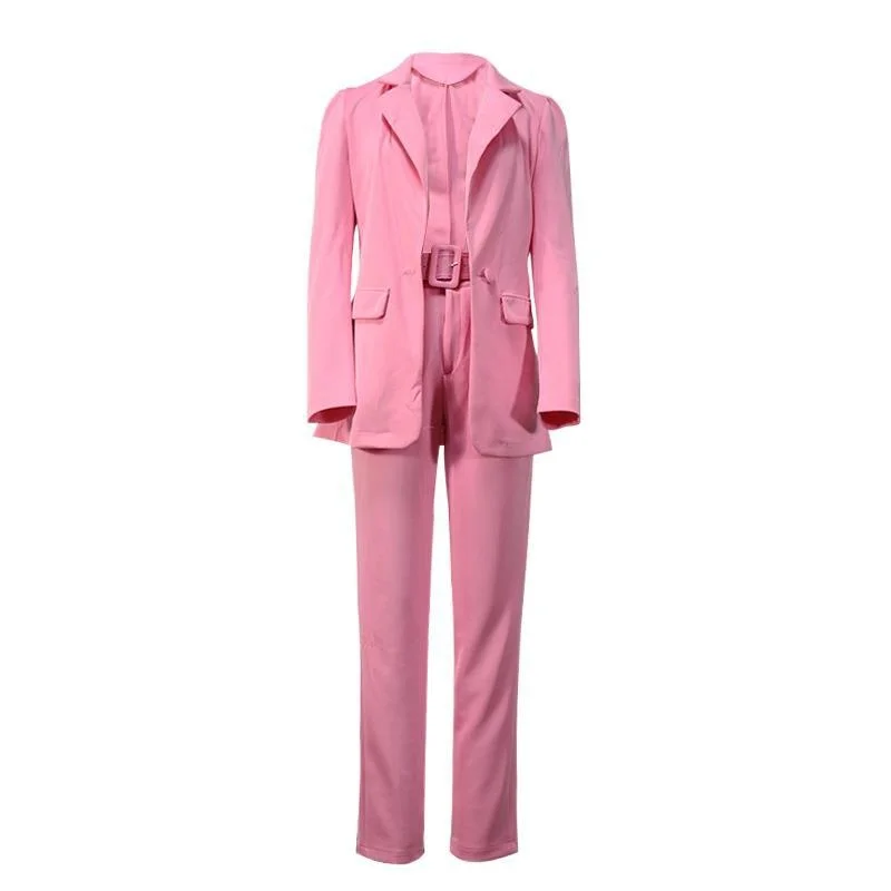 

Autumn Winter Women's Coat Leisure Fashion Long Sleeve Suit Two Piece Outfits for Women 2021 Fashion Women