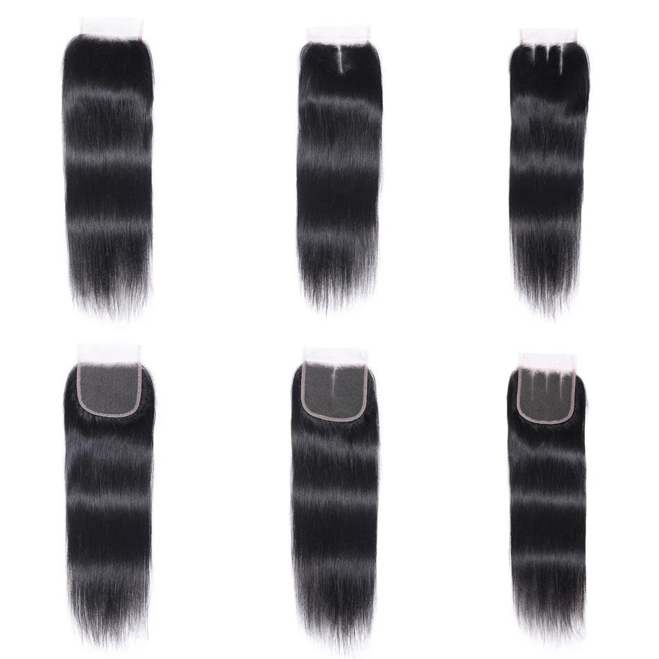 Lynlyshan человеческие волосы бразильские прямые пучки с закрытием Remy натуральный