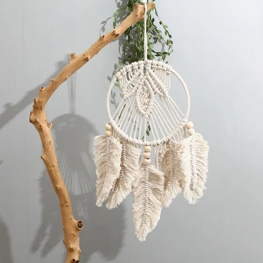 

Nordic Dream Catcher Tapestry Hand-woven Wall Pendant Hanging Tapestry Macrame Pendant Home Bedroom Decoration Dreamcatcher