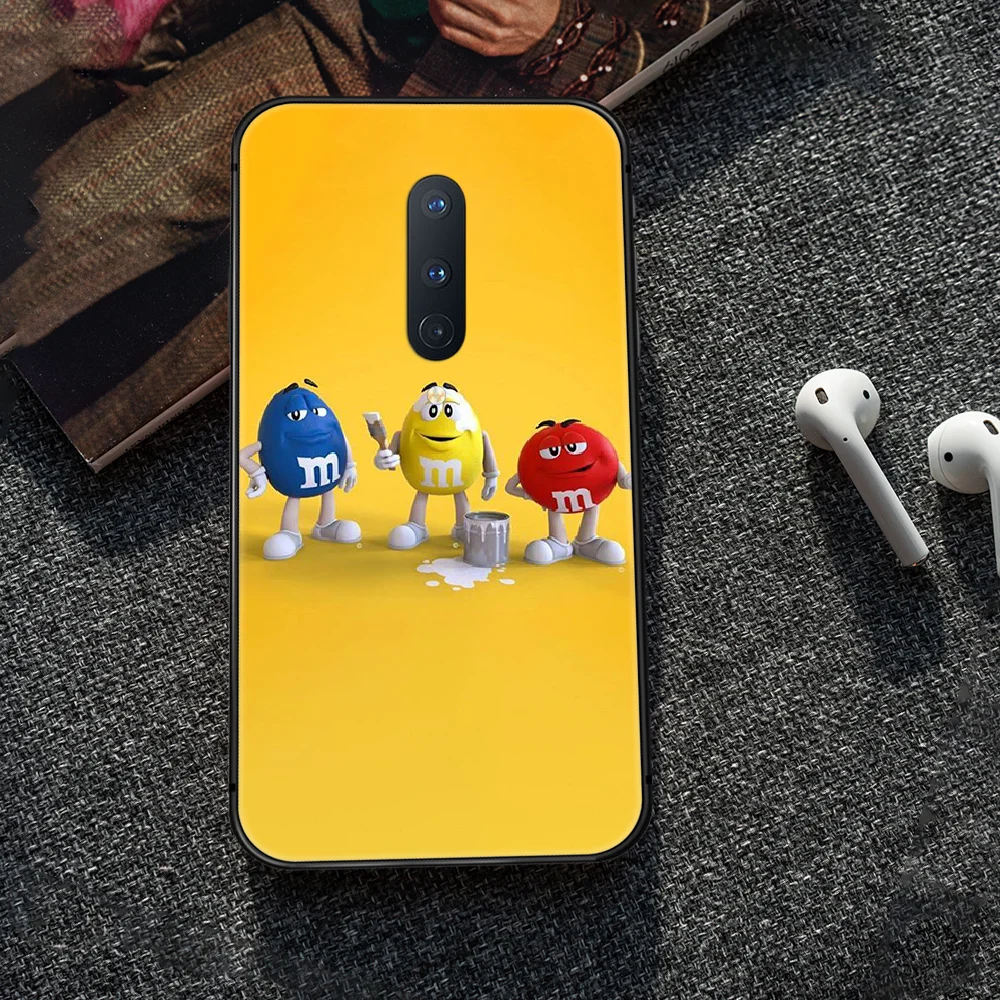 

M&M's Chocolate candy Phone Case Cover Hull For 1+ Oneplus 5T 6 6T 7 7T 8 8T Pro black Prime Soft Coque Painting Shell Silicone