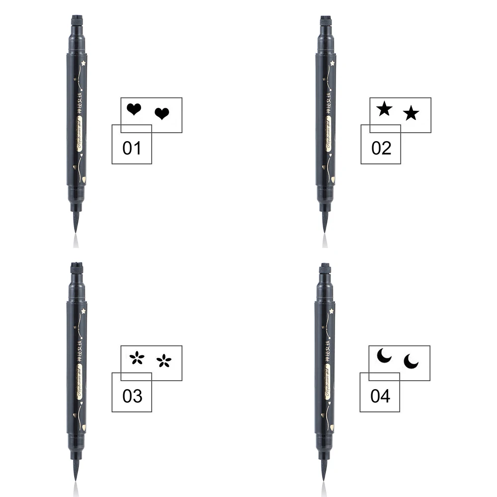 Новинка 2021 двухсторонняя водостойкая жидкая подводка для глаз черная тату ручка