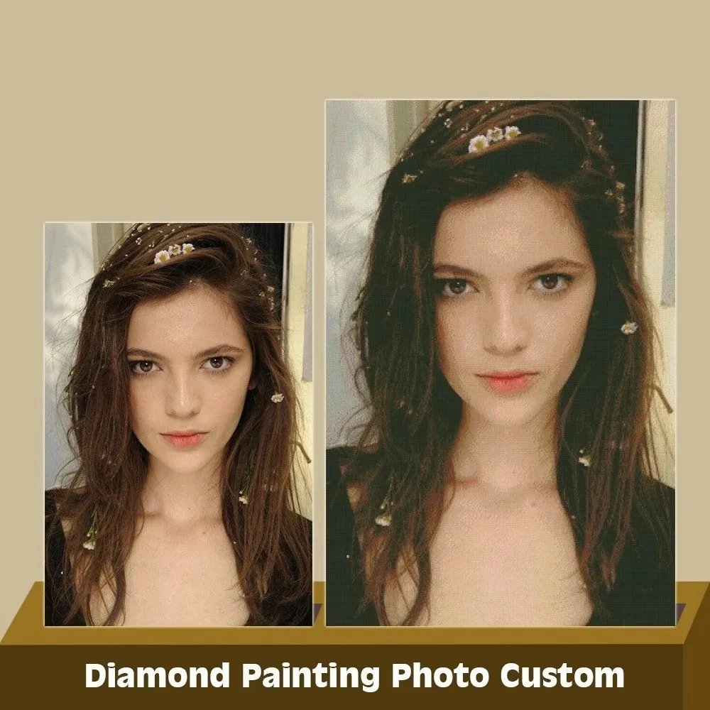 

Diy Diamond Painting Photos Custom 5D Diamond Embroidery Full Square Round Diamond Mosaic Cross Stitch Make Your Own Photo