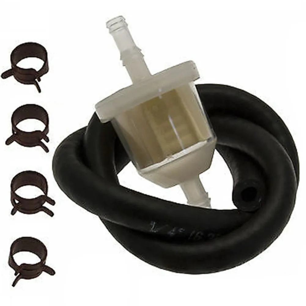 

Inline Fuel Filter With Hose Pipe & 4 Clips For HONDA Many Models Garden Mower Parts Power Tool Hose And Clamp