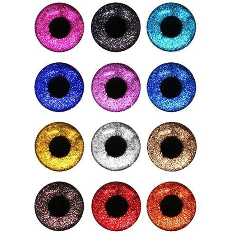 

10 Pair Glass Doll Eyes DIY Crafts Eyeballs for Dinosaur Animals Eye Accessories Jewelry Making 8/12/18mm