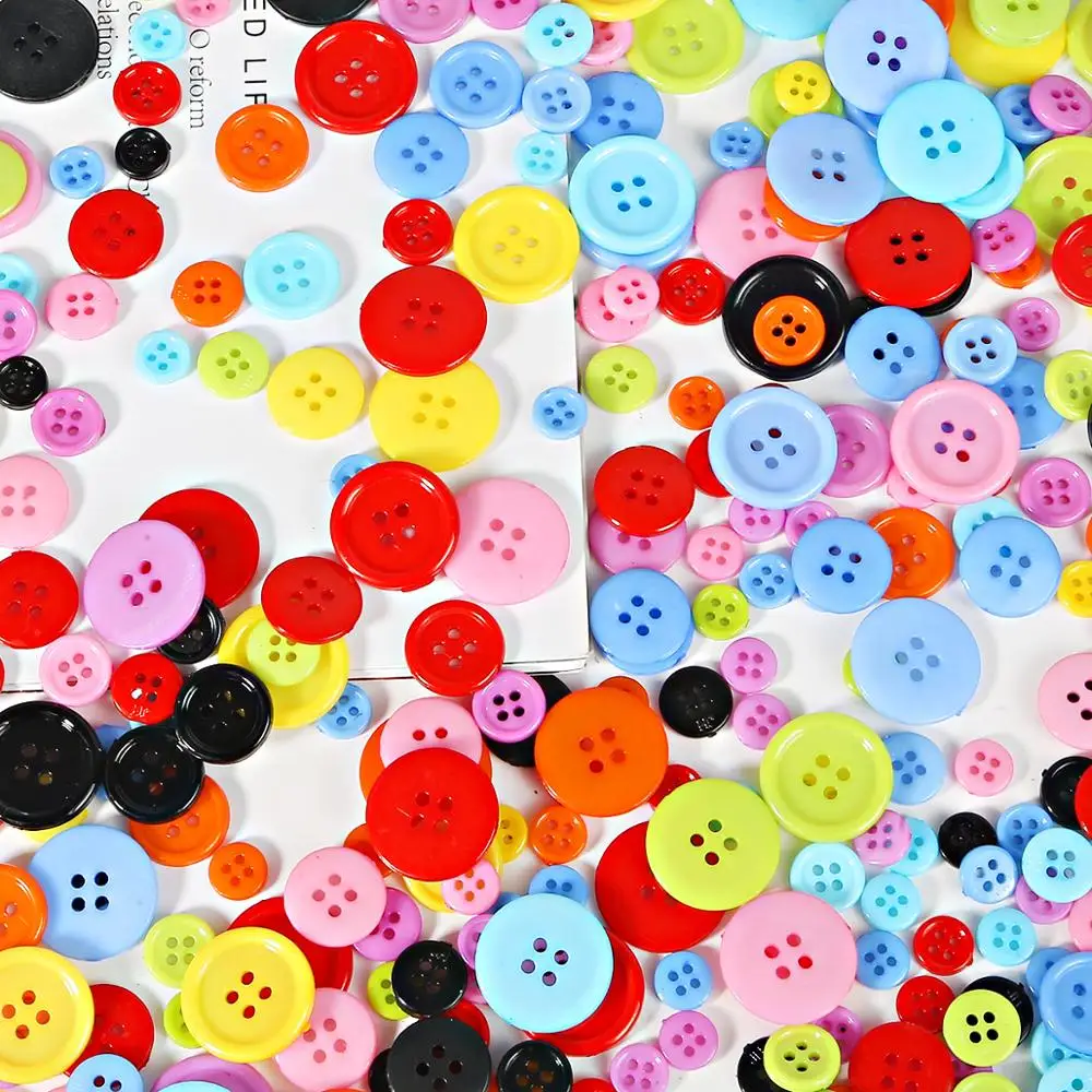 Круглые полимерные миниатюрные крошечные пуговицы разных размеров 50/100 шт.