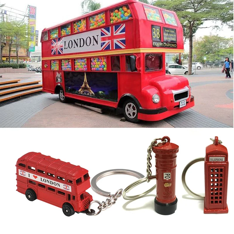 Брелок органайзер для ключей брелок в британском стиле Red double decker Bus keyfod классика