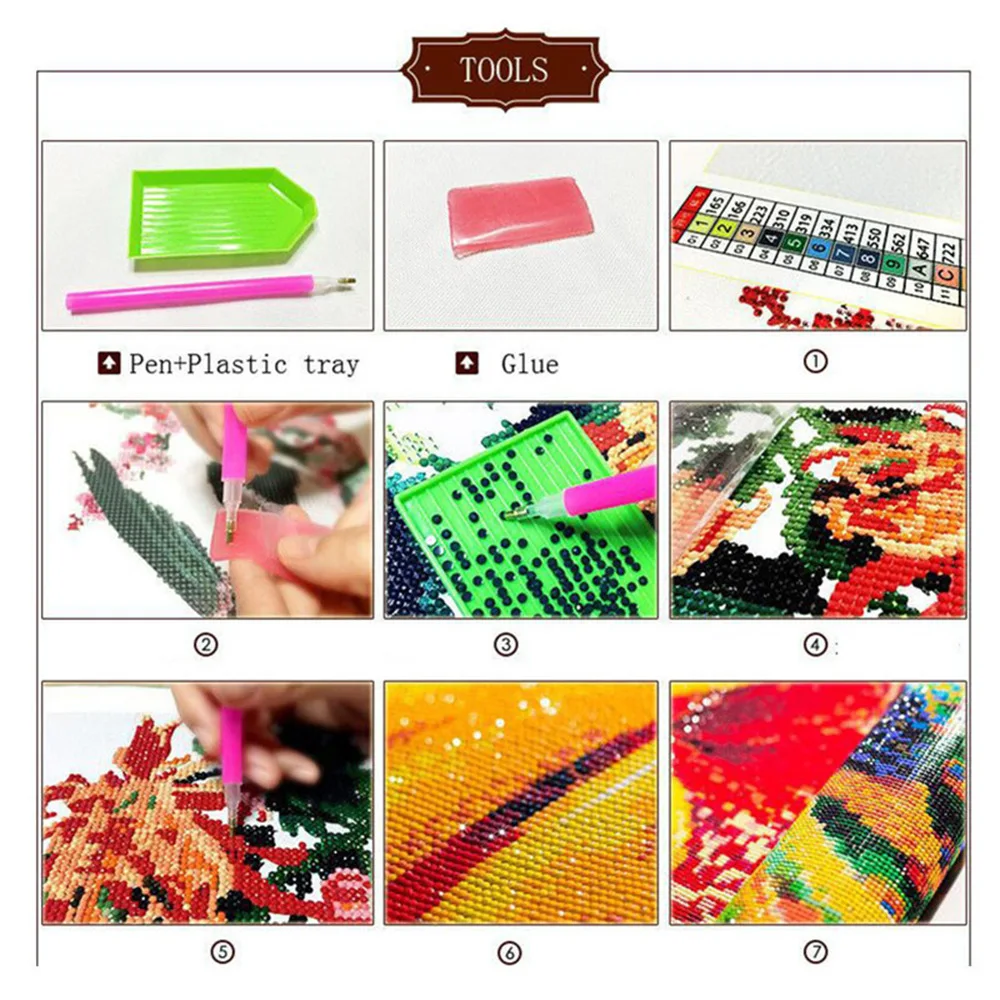 Картина из страз &quotсделай сам&quot пейзаж животные волк алмазная вышивка