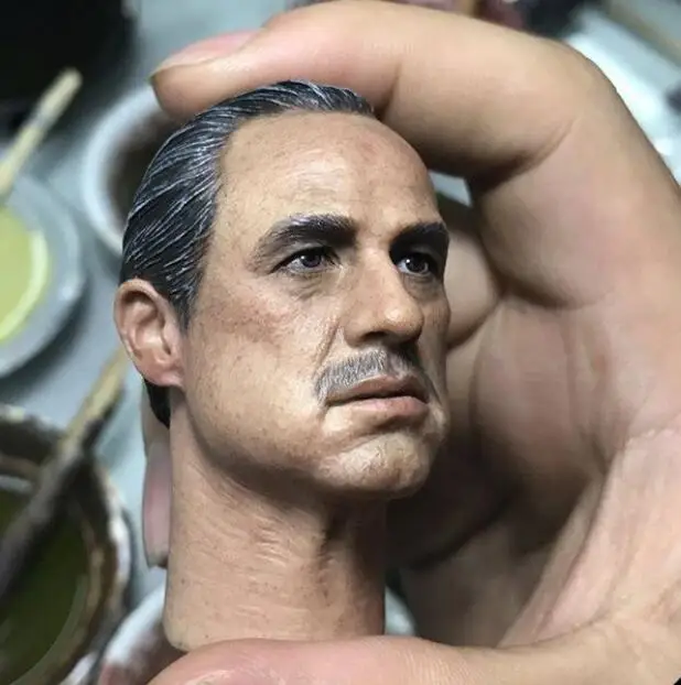 1/6 весы Marlon Brando The Godfather Corleone головной убор Аль Пачино голова вырезание для 1" мужской тела головной убор игрушки