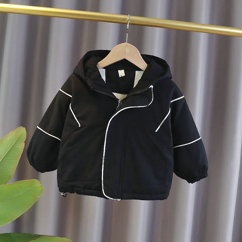 

Kids Jacket For Children Outerwear Coat Infant Baby Boys Clothes Autumn Winter add velvet Hooded Jacket For Boys Top 0-5 Years