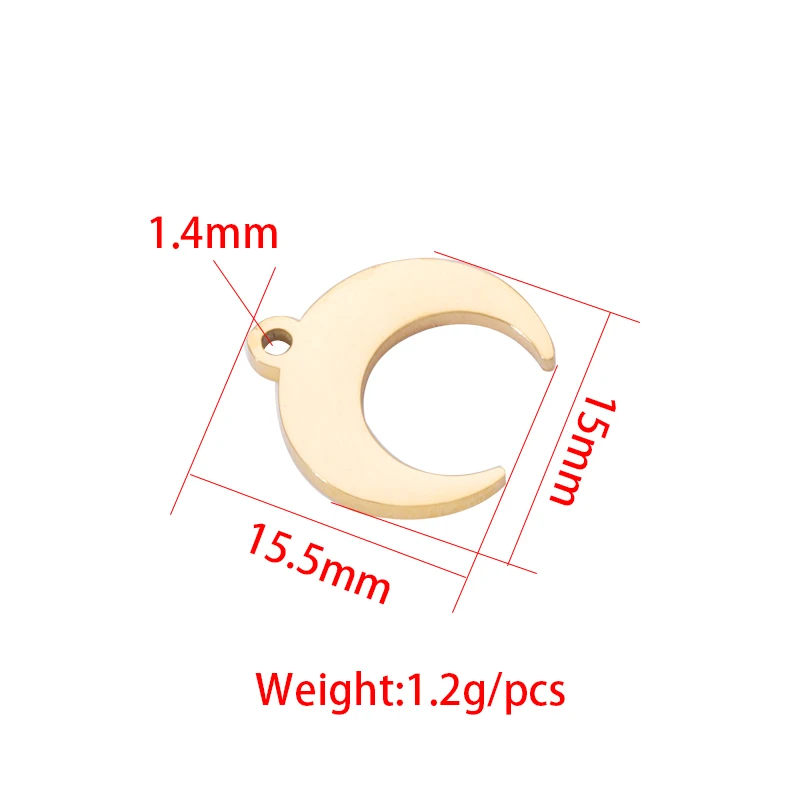 Fnixtar подвеска в виде полумесяца зеркальная полированная нержавеющая сталь