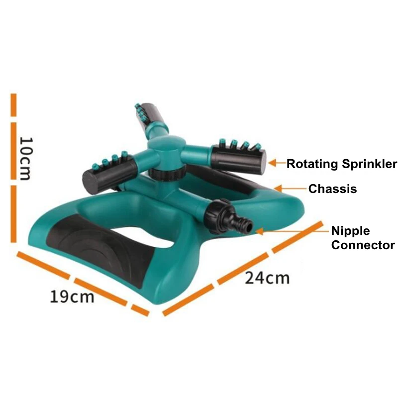 

1pc Butterfly Chassis Sprinkler 360 Degree Automatic Rotating Sprinkler for Garden Lawn Irrigation Plastic Nozzle
