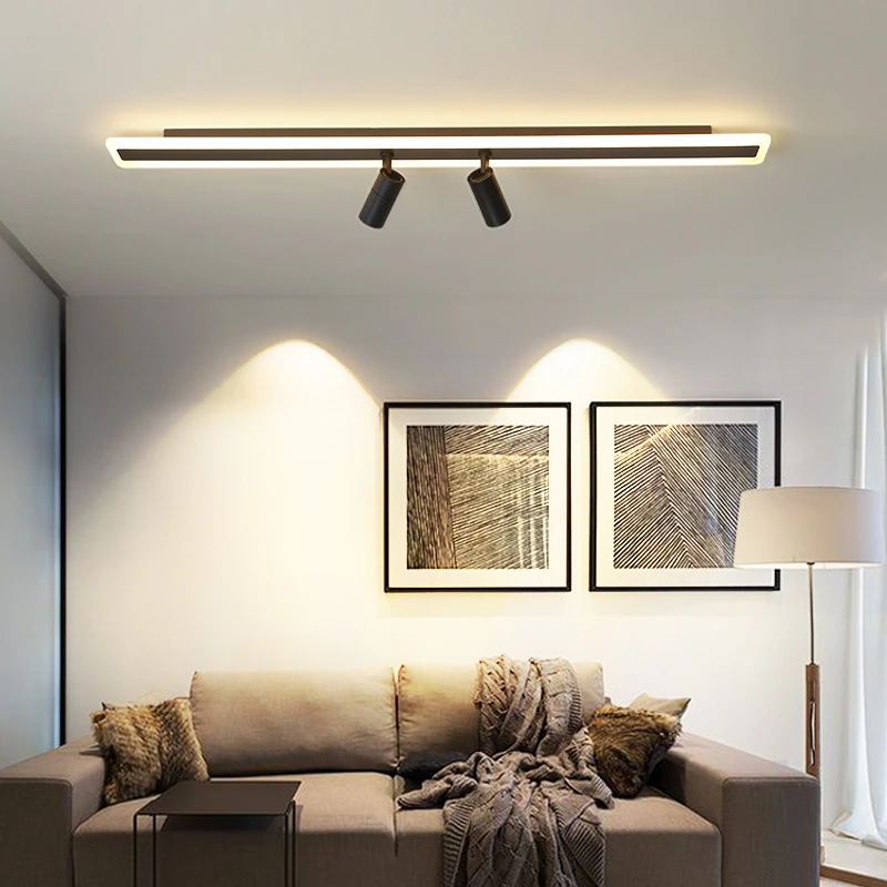 Simple Black Modern Led Ceiling Lights For Bedroom Living Room Aisle Wardrobe Balcony Kitchen AC90-260V Ceiling Lamp Lighting