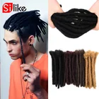 Дреды синтетические ручной работы дредлок Наращивание волос 613 черный хип-хоп стиль 10 прядейупаковка плетеные волосы