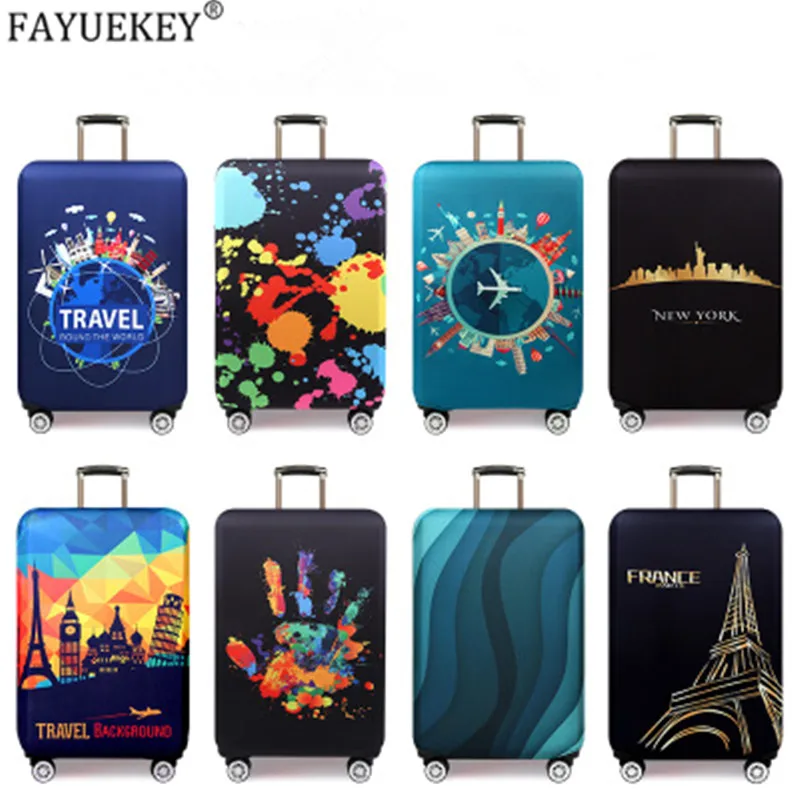 Нью Йорк Париж утолщенная Защитная крышка для багажа 18 32 дюймов багажная