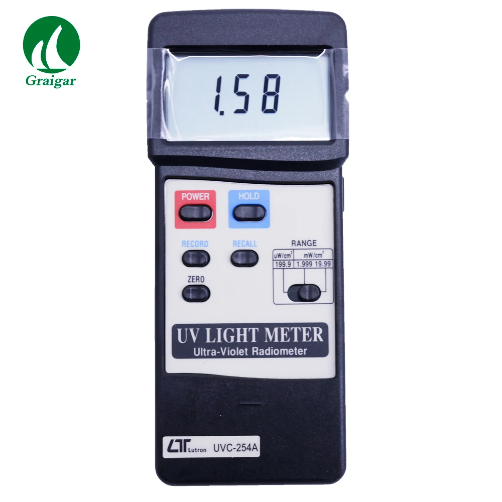 Lutron светильник UVC широкий диапазон измерений 199 9 uW/см ^ 2 1 999 mw/см и 19 99 2|Приборы для